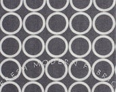 Half Yard Metro Living Circles in Pewter, Robert Kaufman, 100% Cotton Fabric