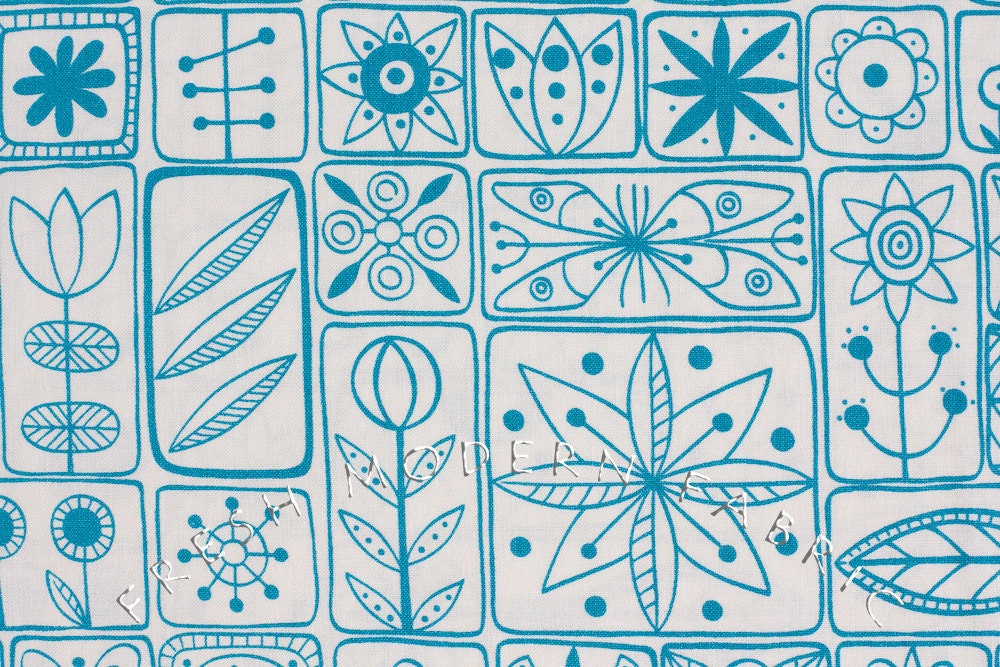 Half Yard of Summersville Scandi in Seafoam Blue, Lucie Summers, Moda Fabrics, 100% Cotton Fabric