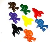 Set of 8 - ASTRONAUTS and SPACE SHUTTLE Crayons - Doodle R Us
