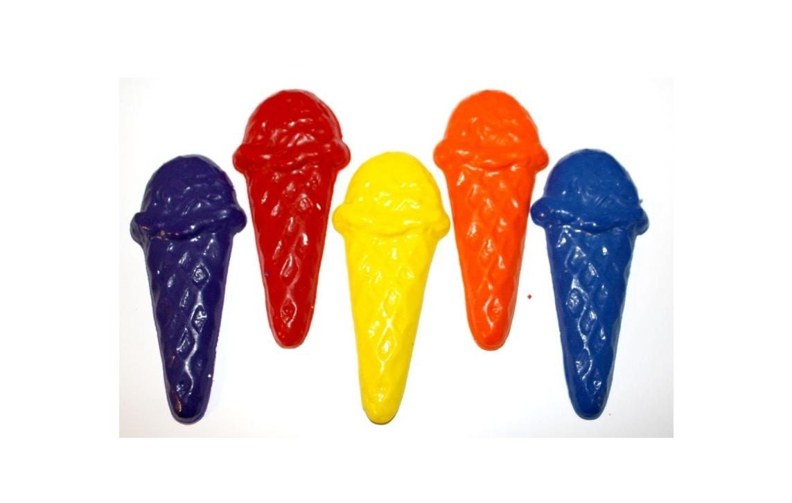SET of 5 - ICECREAM CONE Crayons - Doodle R Us