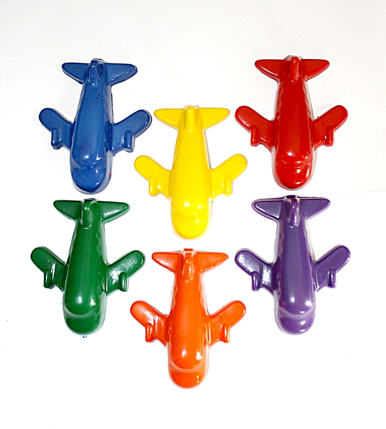 SET of 6 Jumbo AIRPLANE SHAPED Crayons- Doodle R Us