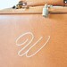 Caramel Colored Vinyl Suitcase