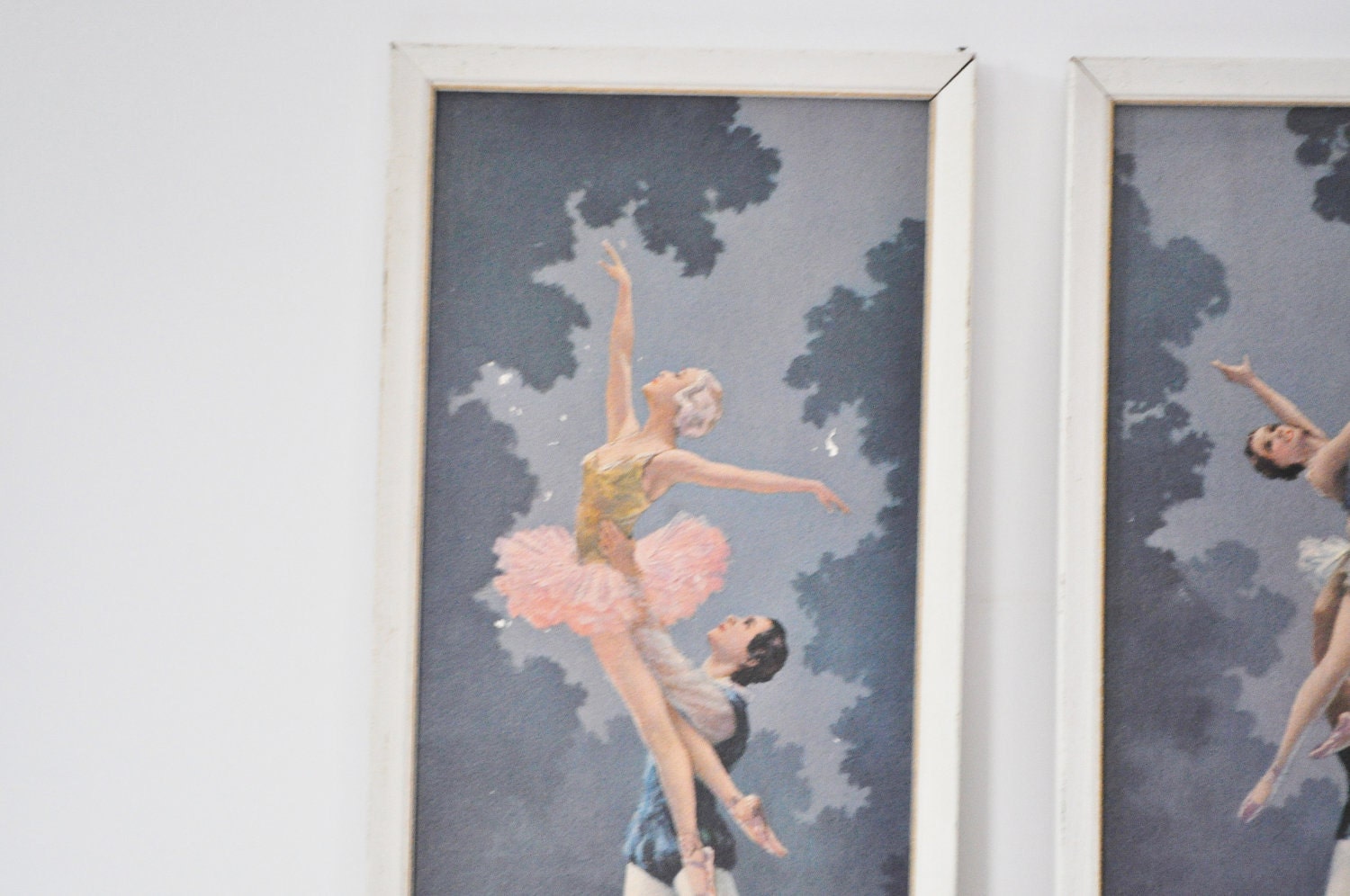 Framed Ballerina Prints - Mid-Century