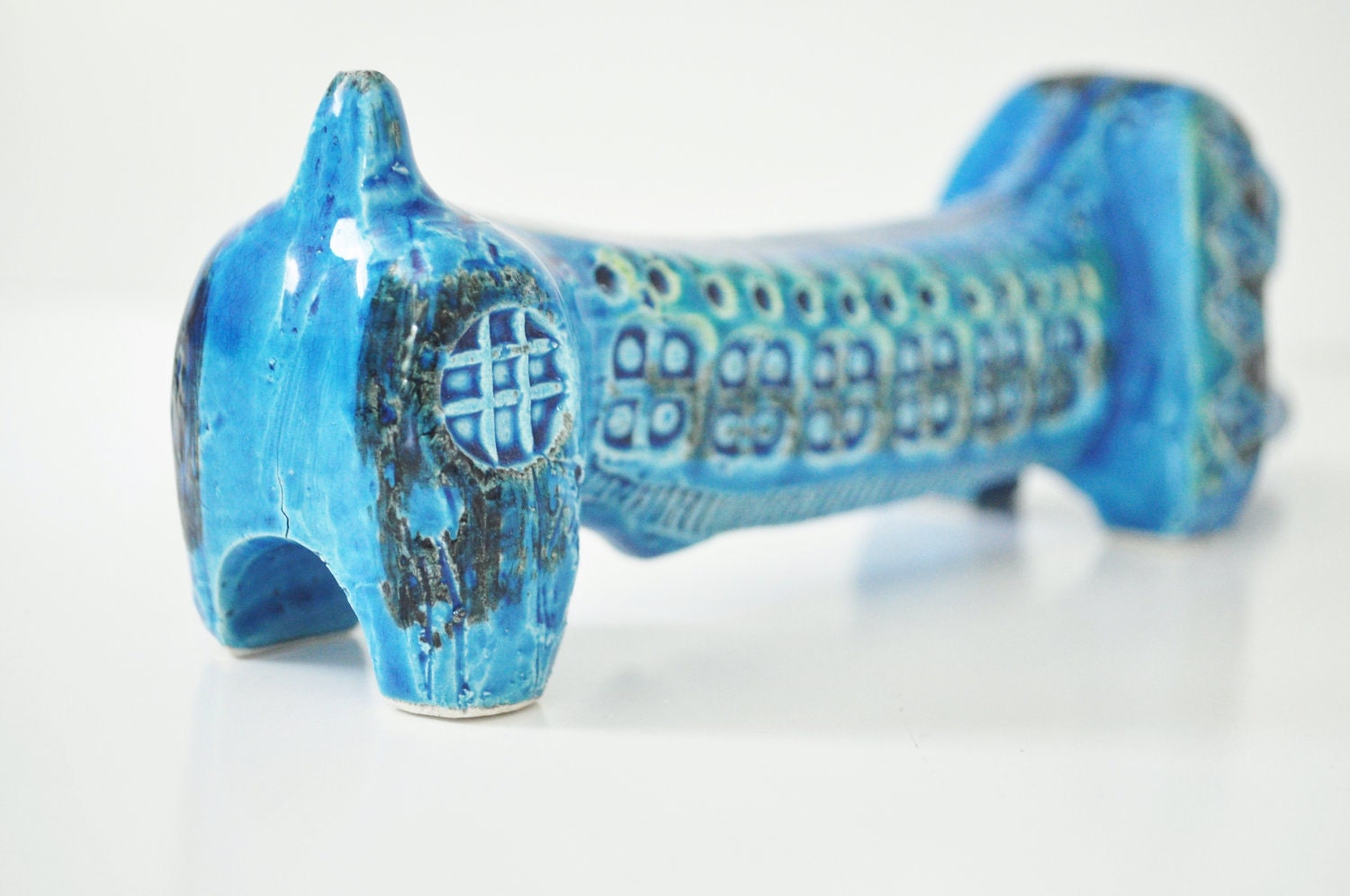 Bitossi Dachshund Figurine / Mid-Century / Aldo Londi for Bitossi / Made in Italy