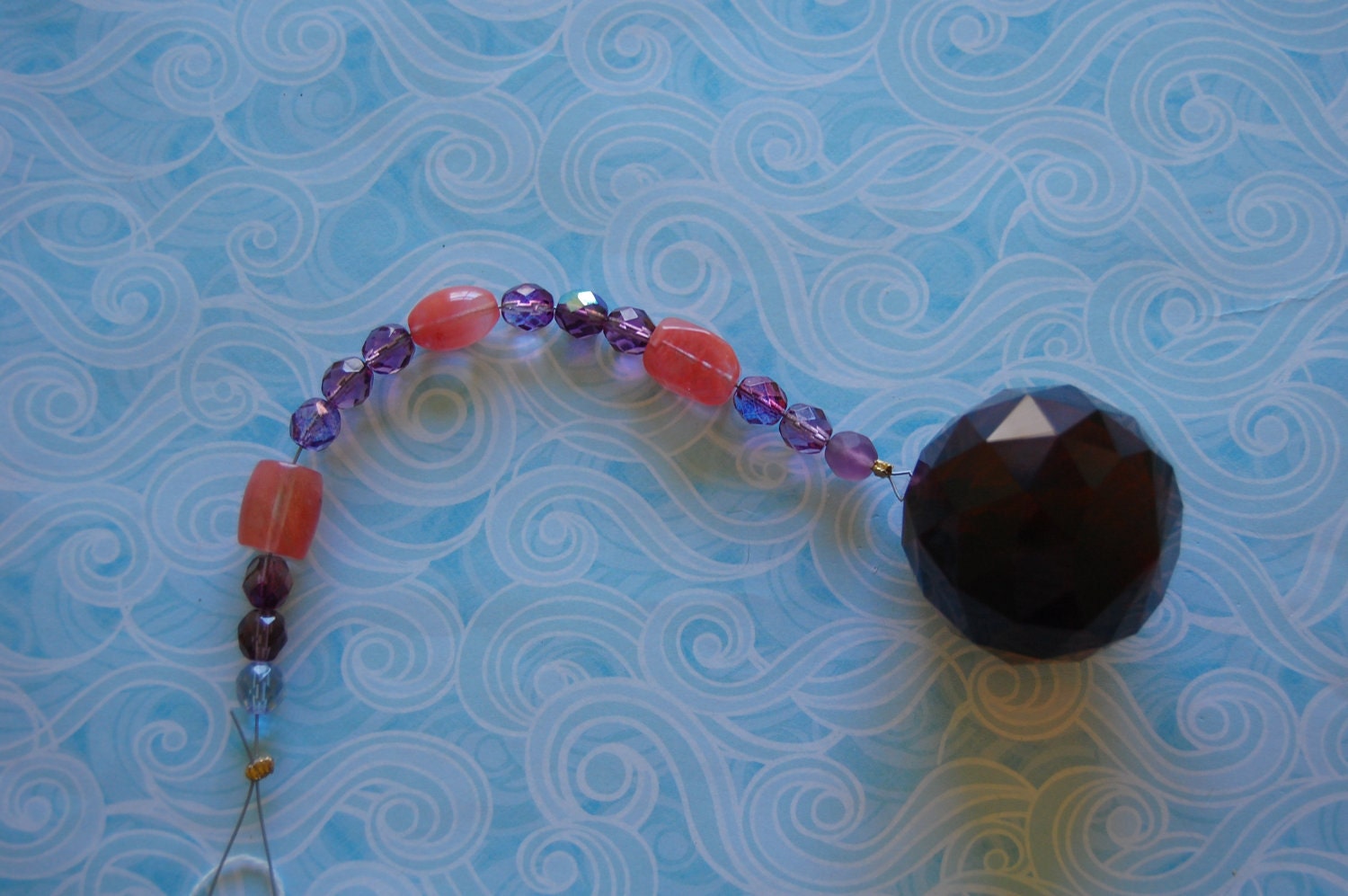 Crystal Suncatcher Extra Large 40mm Red Sphere (good feng shui)
