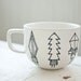 custom arrow tea cup - valentine or anti-valentine's day - black and white hand drawn illustration