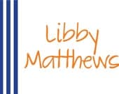 Striped Personalized Name Cards/ Enclosure Cards