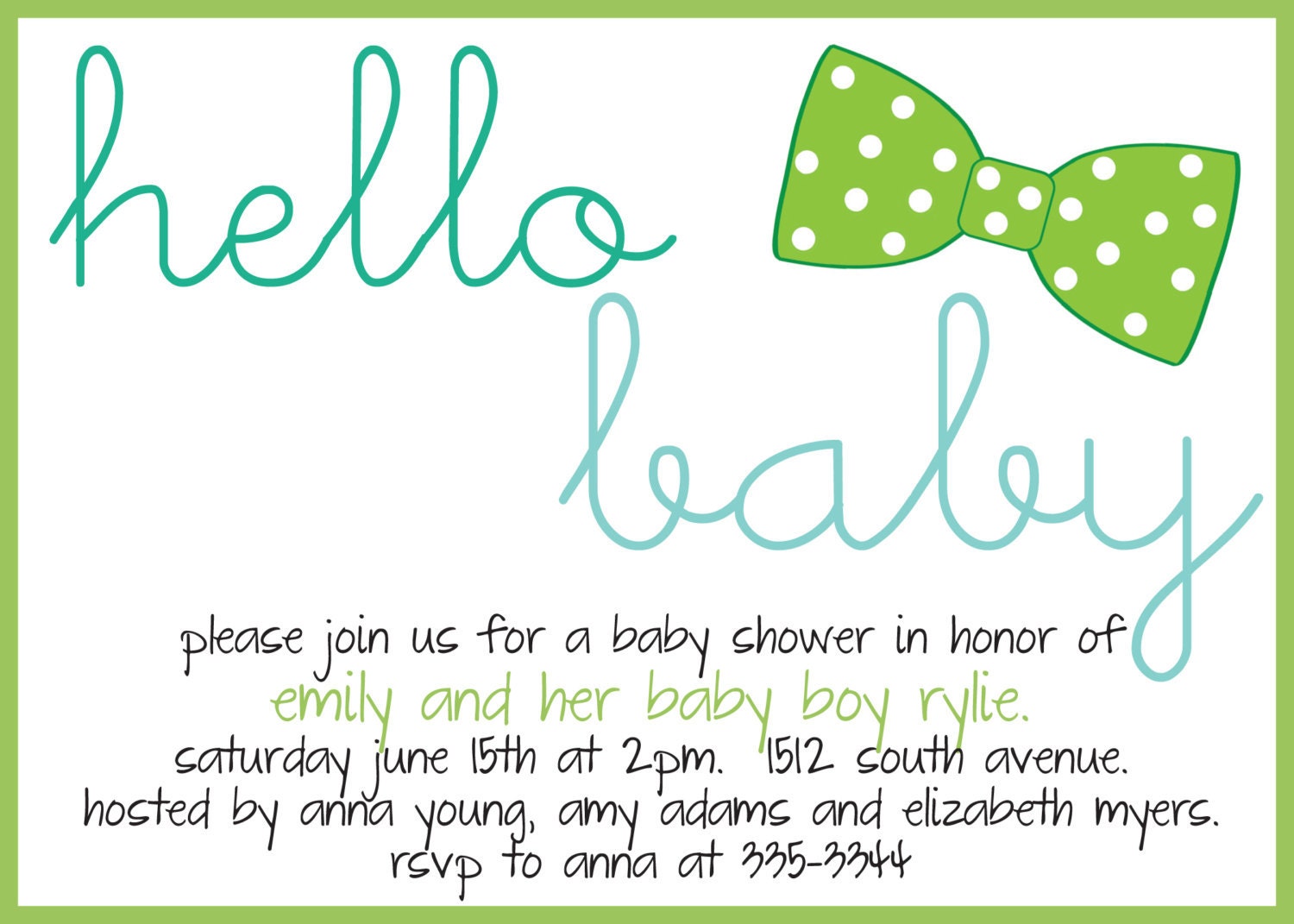 Hello Baby... Baby Shower Invitations