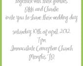 Love Wedding Package- Save the Date, Invitation and RSVP cards included in package
