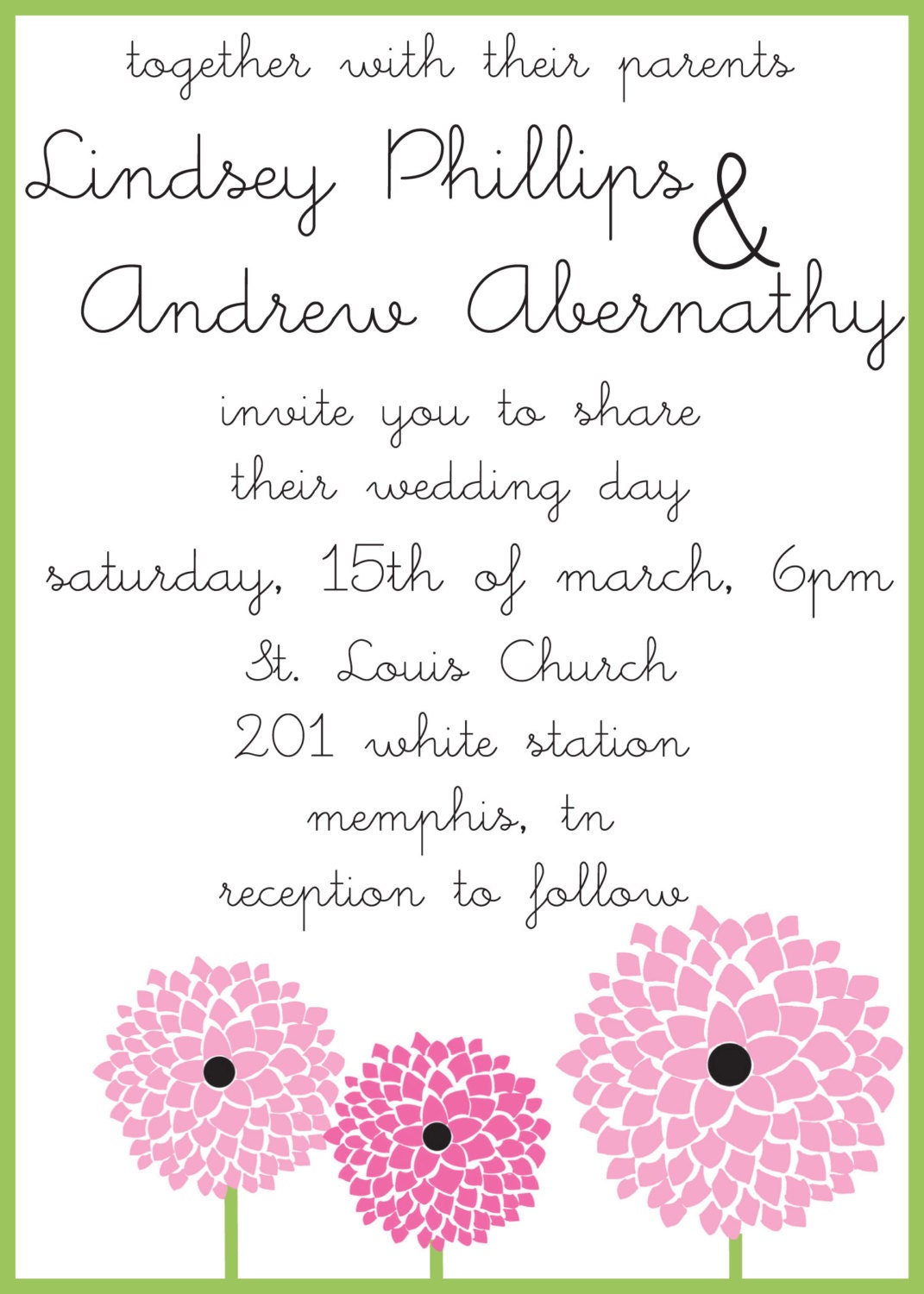 Dahlia Wedding Package- includes Save the Dates, Invitations and RSVP cards
