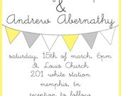 Flags/ Bunting Wedding Package- Save the Dates, Invitations and RSVP cards