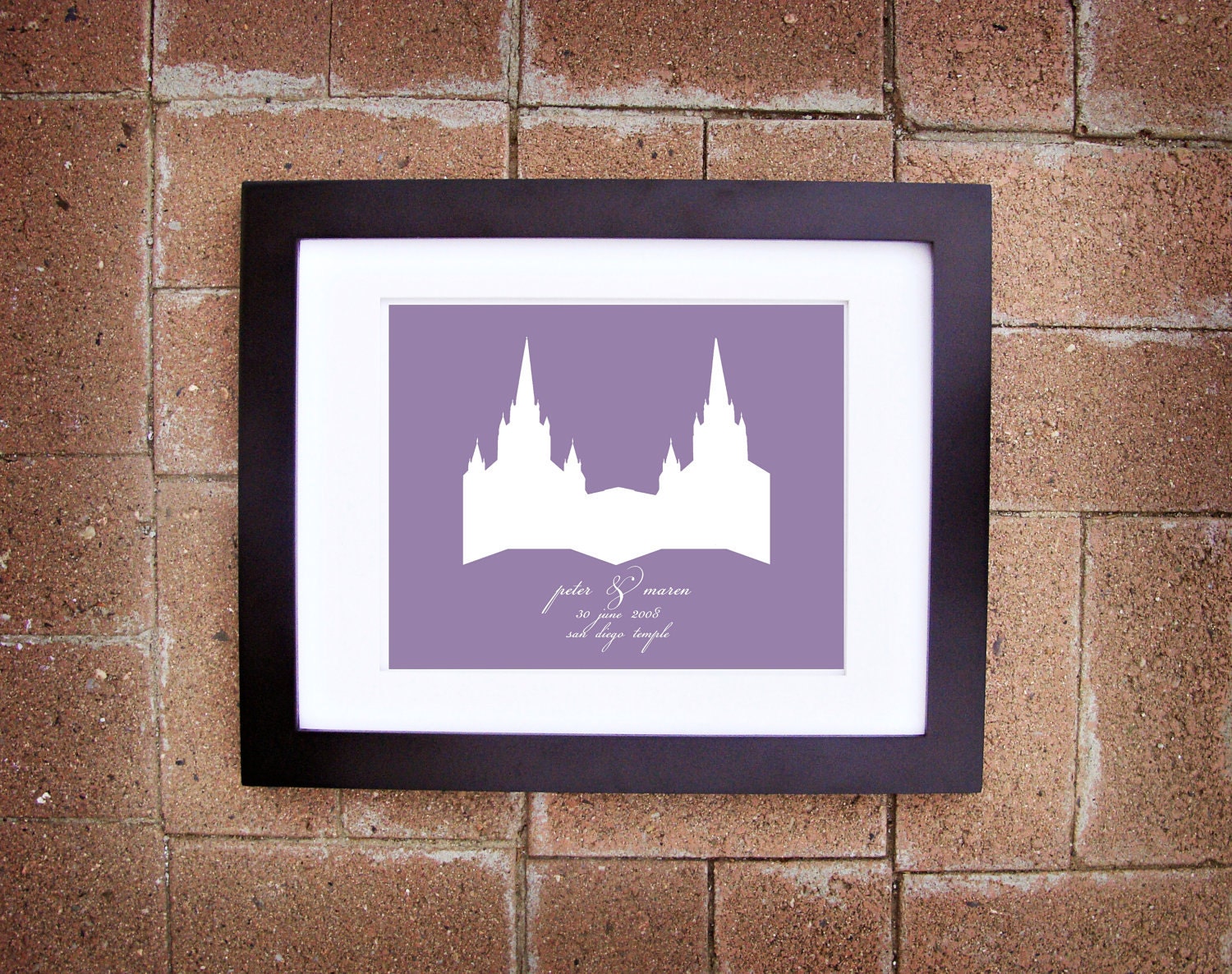 Personalized San Diego LDS Temple Wedding Print - Printable 8x10
