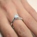 0.55 carats Round Cut Diamond Engagement Ring 14k White Gold