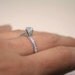 0.55 carats Round Cut Diamond Engagement Ring 14k White Gold