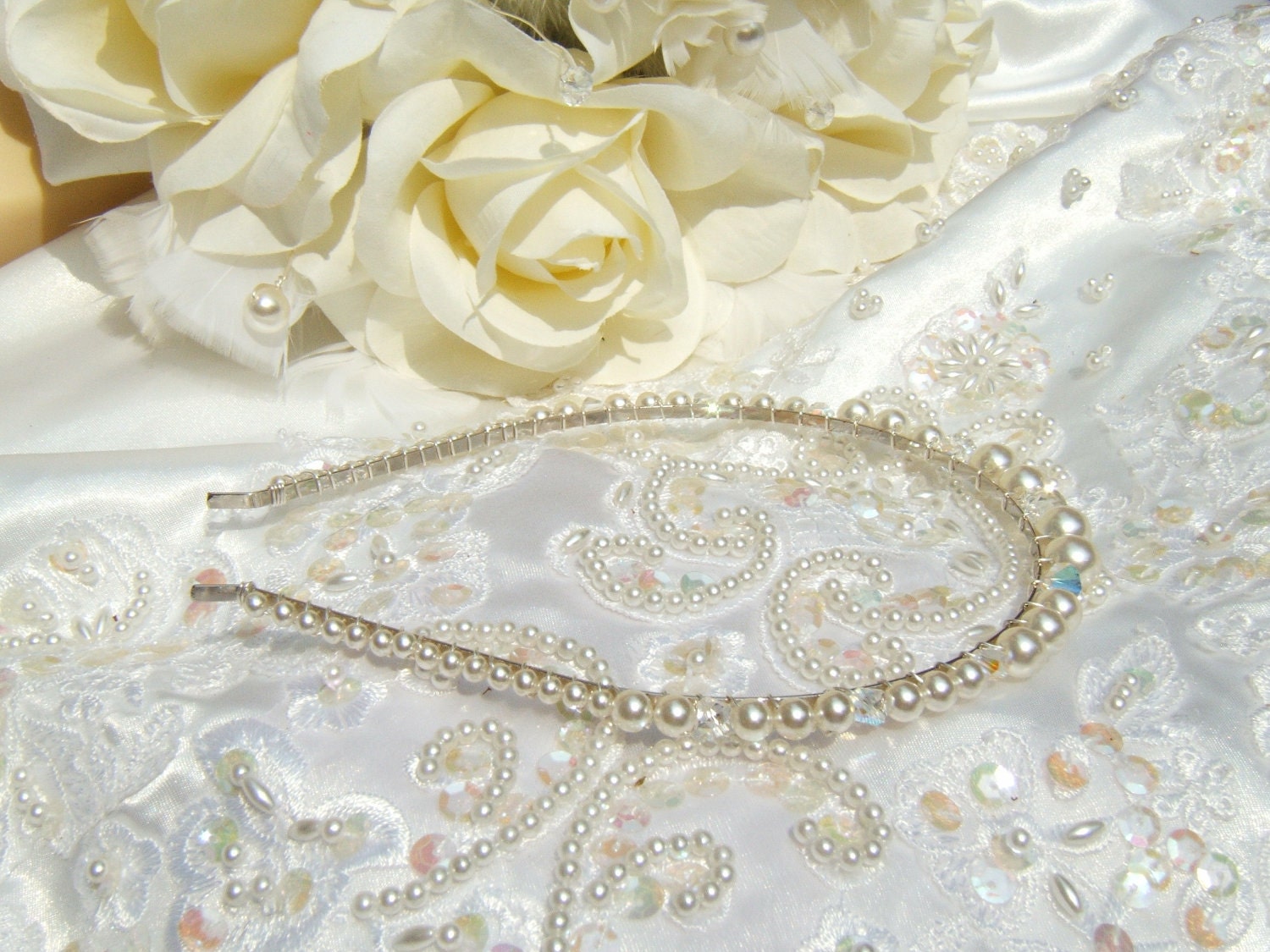 Pearl and Crystal Headband