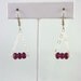 Purple Czech Glass Earrings with Surgical Steel Wires for Sensitive Ears Triangle Dangle
