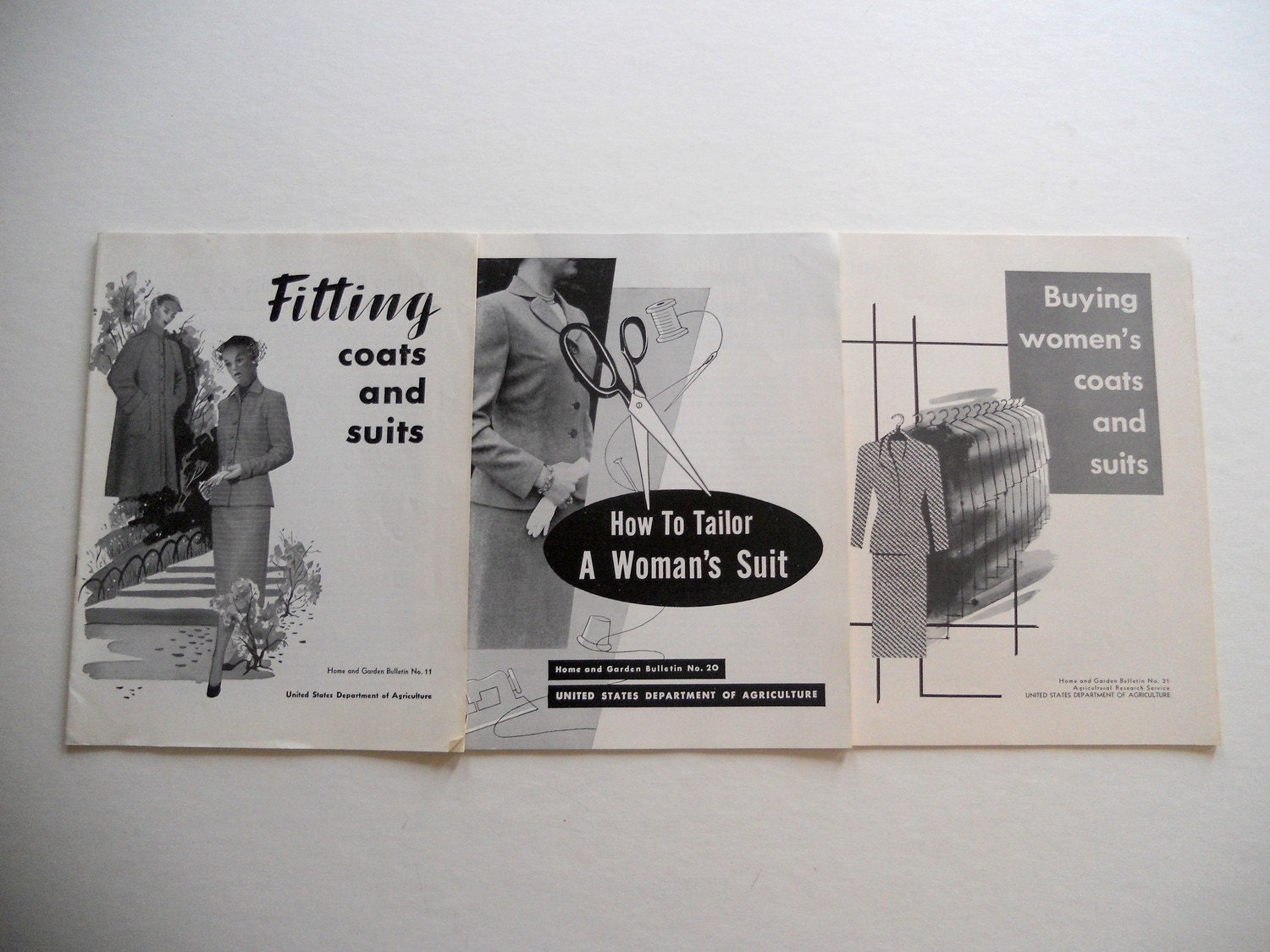 Vintage Sewing Tailor Booklets 3 US Department of Agriculture Archival Documents Historical