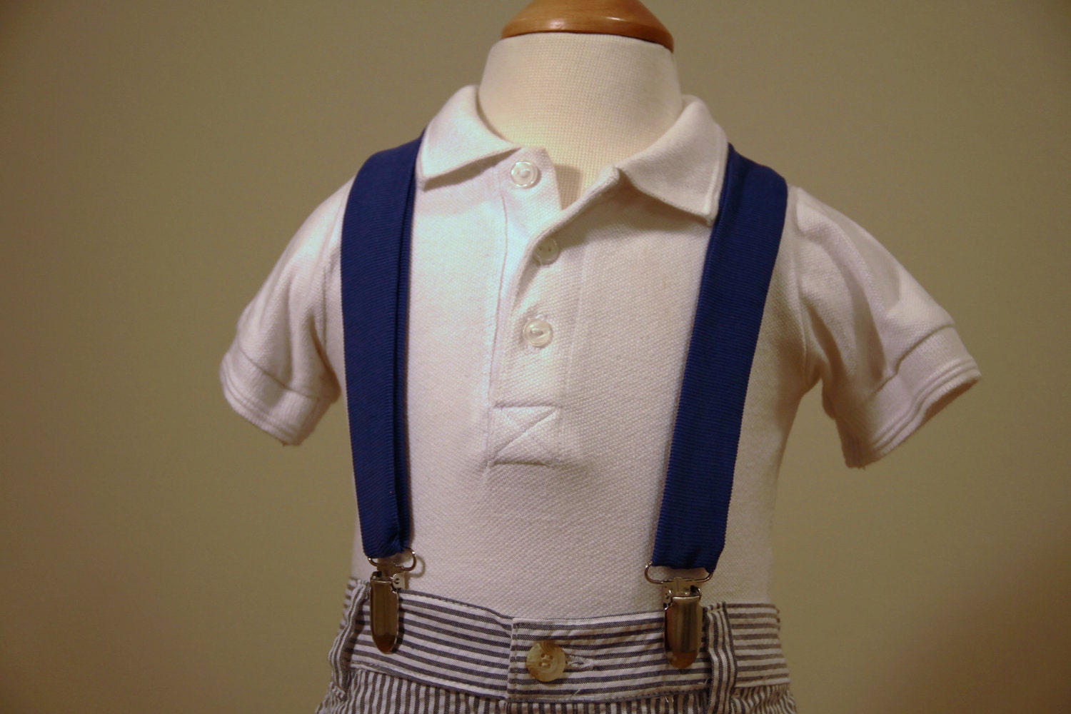 Royal Blue Corduroy Adjustable Supenders