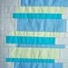 Modern Silver Gray and Turquoise Geometric Table Runner 12x50