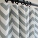 Two Pair of Decorative Designer Custom Curtains Drapes 50 x 84 Ash Gray and White Chevron Zig Zag Fully Lined