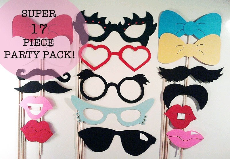Photo Botoh Props -  Super 17 Piece Party Pack