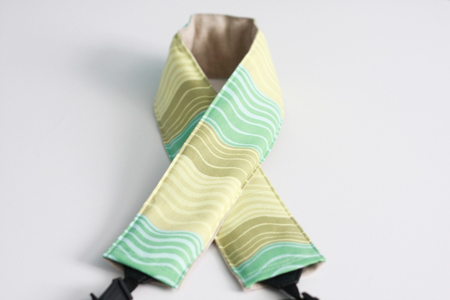 dSLR Camera Strap Slip Cover - Amy Butler Midwest Modern Ripple