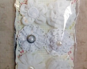 Madrigal Blossom White Libretto Fabric Flowers by Prima-FREE SHIPPING
