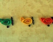 Scrapbooking Embellishment Airplanes Green Yellow Orange Boys Baby Paper Quilled Handmade Card Making Supplies