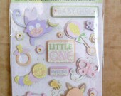 Animal Tales Baby Girl Stickers by K and Company-SALE