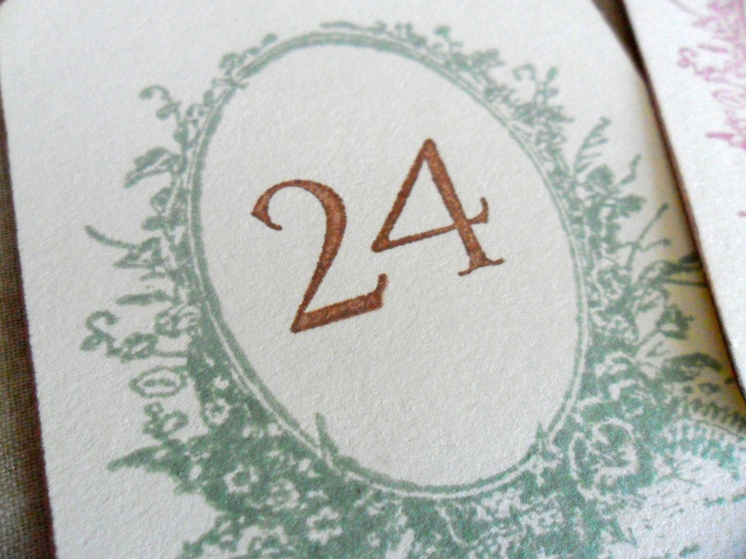 Wedding Table Numbers Food Picks Decoration Handmade Stamped Custom Made to Order Bridal Shower Baby Anniversary
