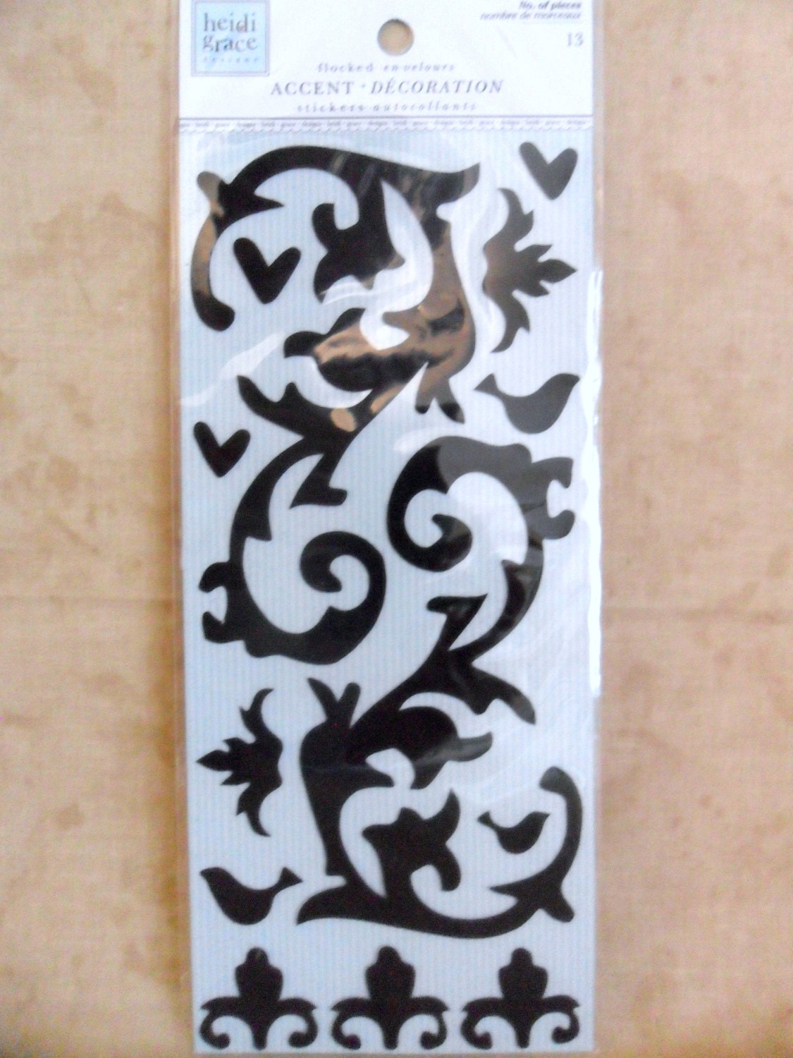 Taking Flight Black Flocked Stickers by Heidi Grace-SALE