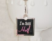 Reversible Hot Sexy Baby Boomer Message Charm Necklace