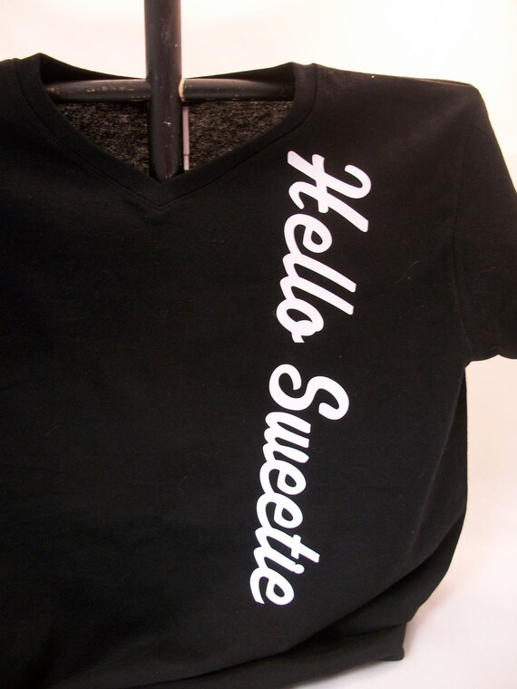 Hello Sweetie Ladies V-Neck T-Shirt