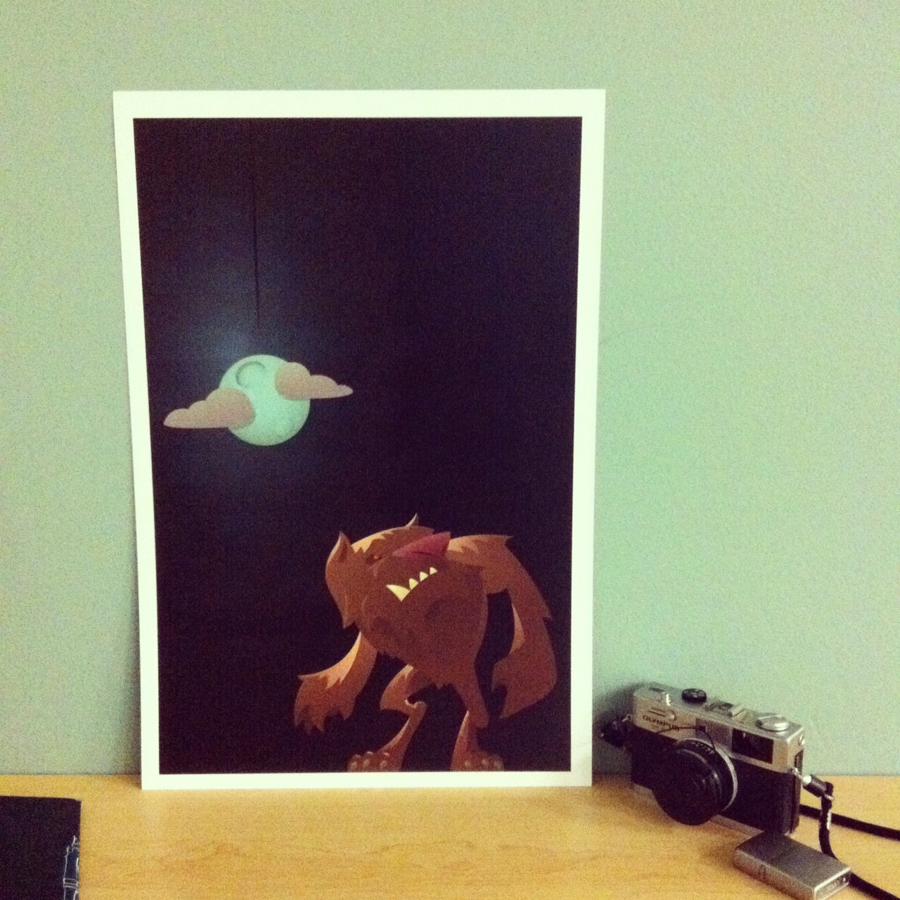Werewolf Mini Monster Original Character Print