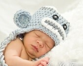 Crochet Baby Boy Sock Monkey Hat Newborn 0-3 and 3-6 Months Photography