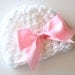 Baby Beanie With Bow Chose Your Own Colors Newborn 0-3 and 3-6 Months Photography