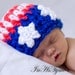Crochet American Flag Patriotic Baby Beanie Newborn 0-3 and 3-6 Months Photography