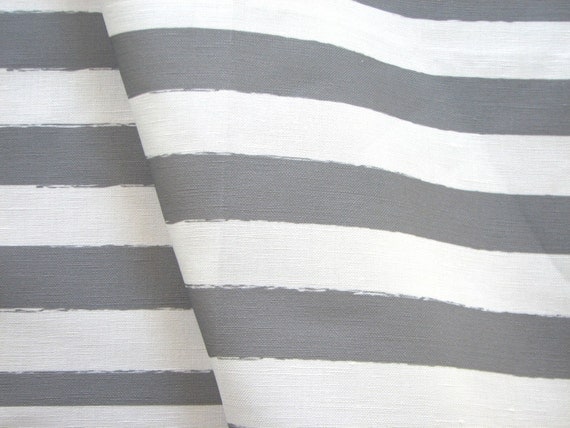 Sophie in Dove- Original Painter Stripe Linen-Cotton Canvas Yardage