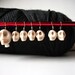 Goth Skulls Knitting Stitch Markers Set of 7 Bone White Skulls Dia de los Muertos Howlite