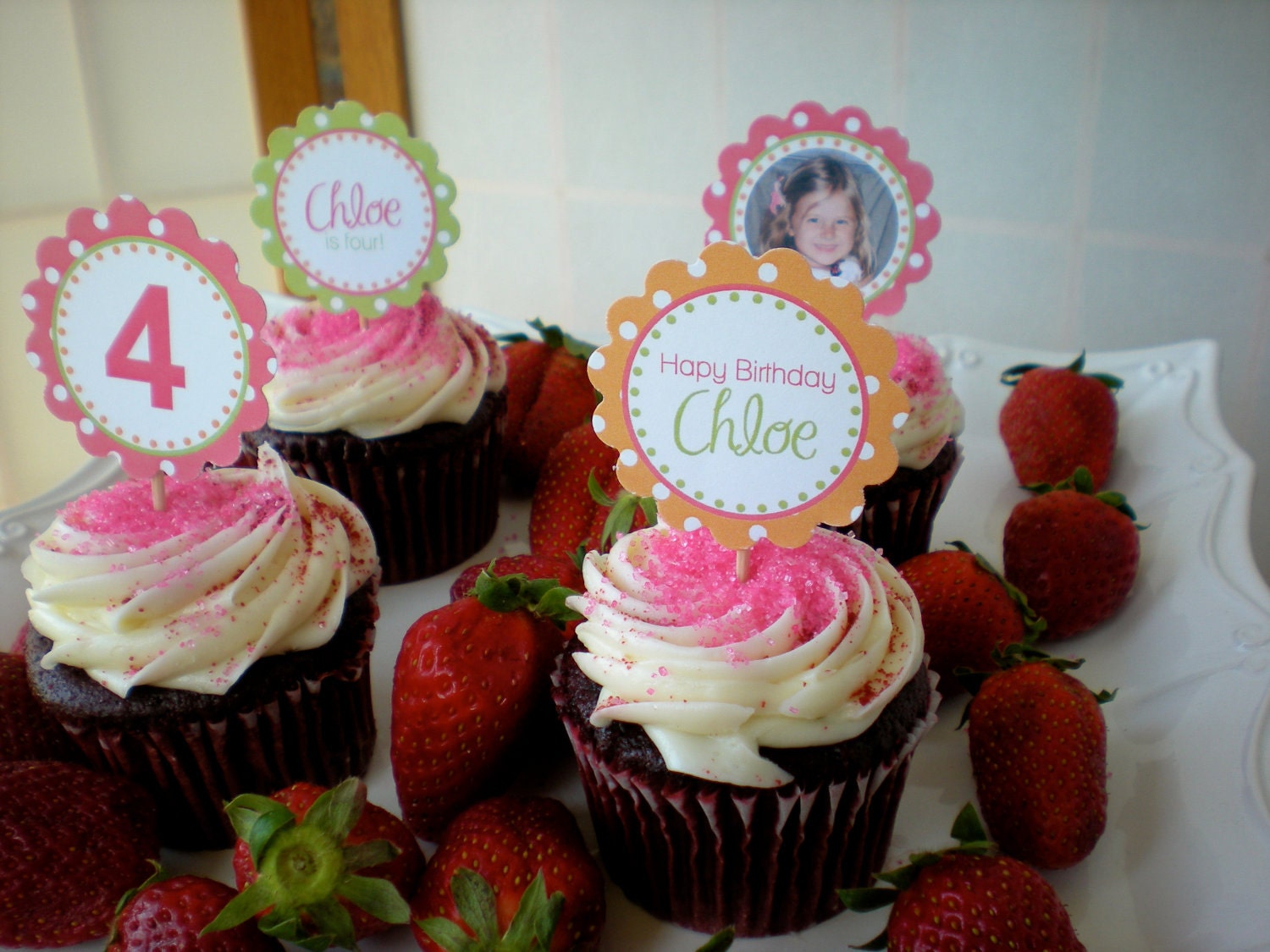 Bright Girl Colors- cupcake toppers- print your own Il_170x135