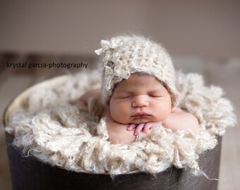 Newborn Cloche with Fabric Bows