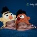 Newborn Bert and Ernie Twin Hat Set