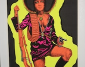 Blacklight "Black Pantheress"  Original Vintage Poster