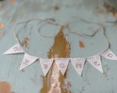 HITCHED Cupcake/ Cake Pennant Banner Topper - Ready to Ship