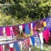 upcycled and vintage party flags, hippy boho whimsical bunting... extra long