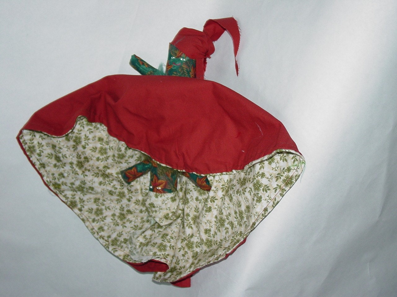 Reversible Doll, Teal and Rust vs. Olive Green Topsy Turvy Doll, ragdoll, cloth doll