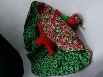Christmas Topsy Turvy Doll 1, Rag Doll, Cloth Doll
