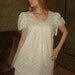 Ladies size Med/Authentic 1970s Worthington Tent Dress Eyelet Ivory Lace /Tent /swing Dress/ Cocktails/party dress/Fall Ivory swing Dress