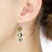Xilion Crystal Earrings / Swarovski beaded dangling bridal rainbow xilion beads earrings