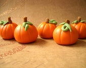 12 Harvestime Fondant Pumpkins for Cakes and Cupcakes